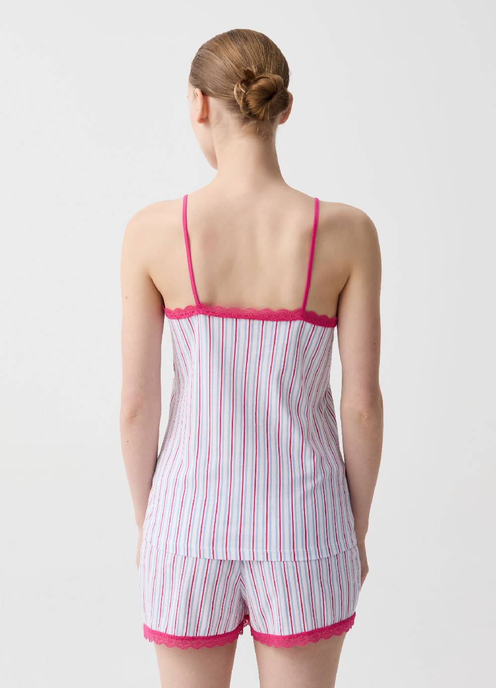 Ovs Top pigiama a righe con scollo serafino a V Prezzo basso