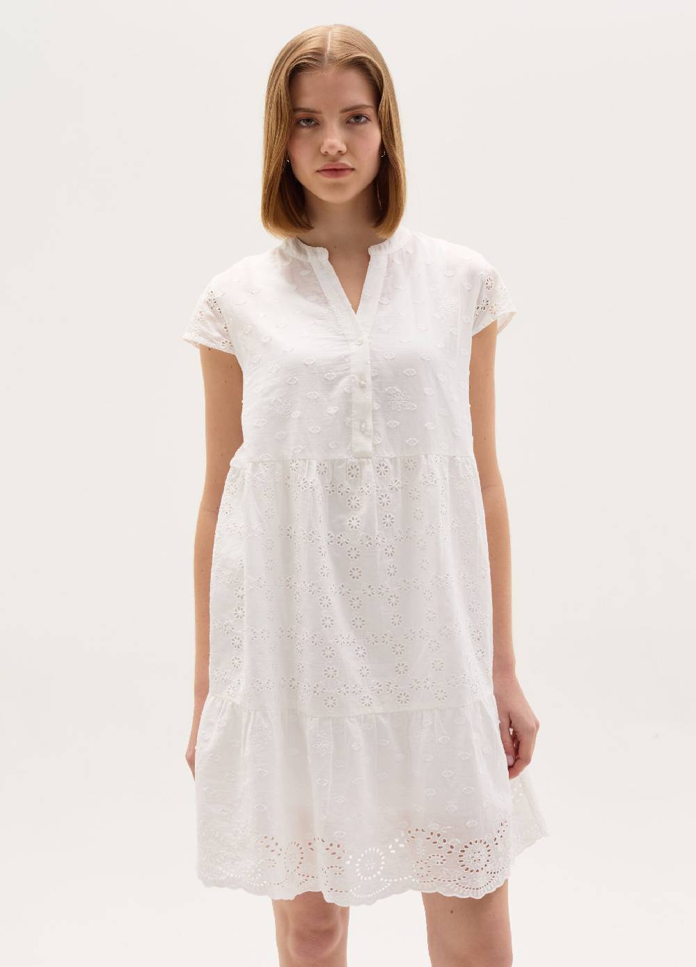 Ovs Vestito premaman in cotone dobby e sangallo ACQUISTA ORA