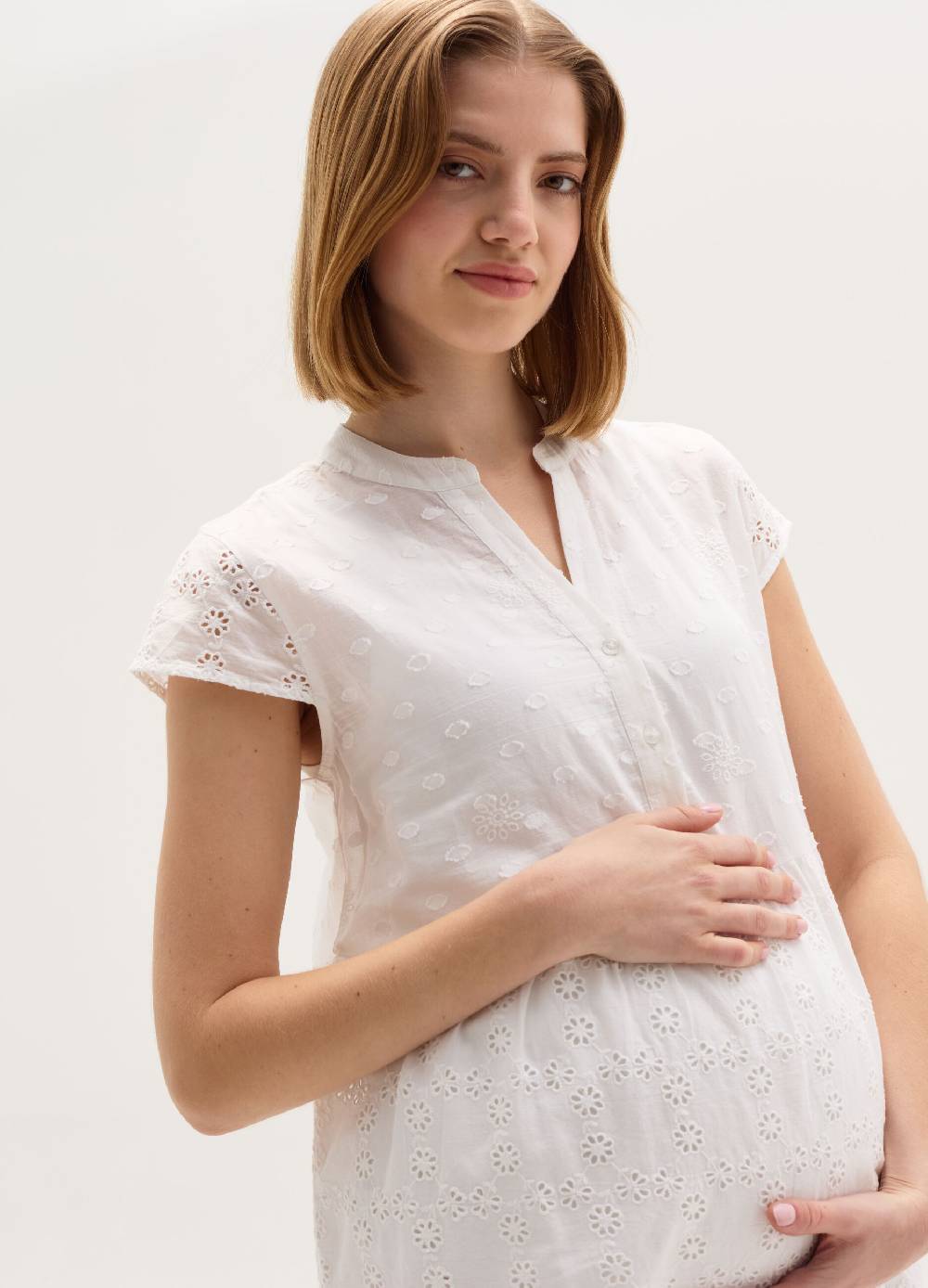 Ovs Vestito premaman in cotone dobby e sangallo ACQUISTA ORA