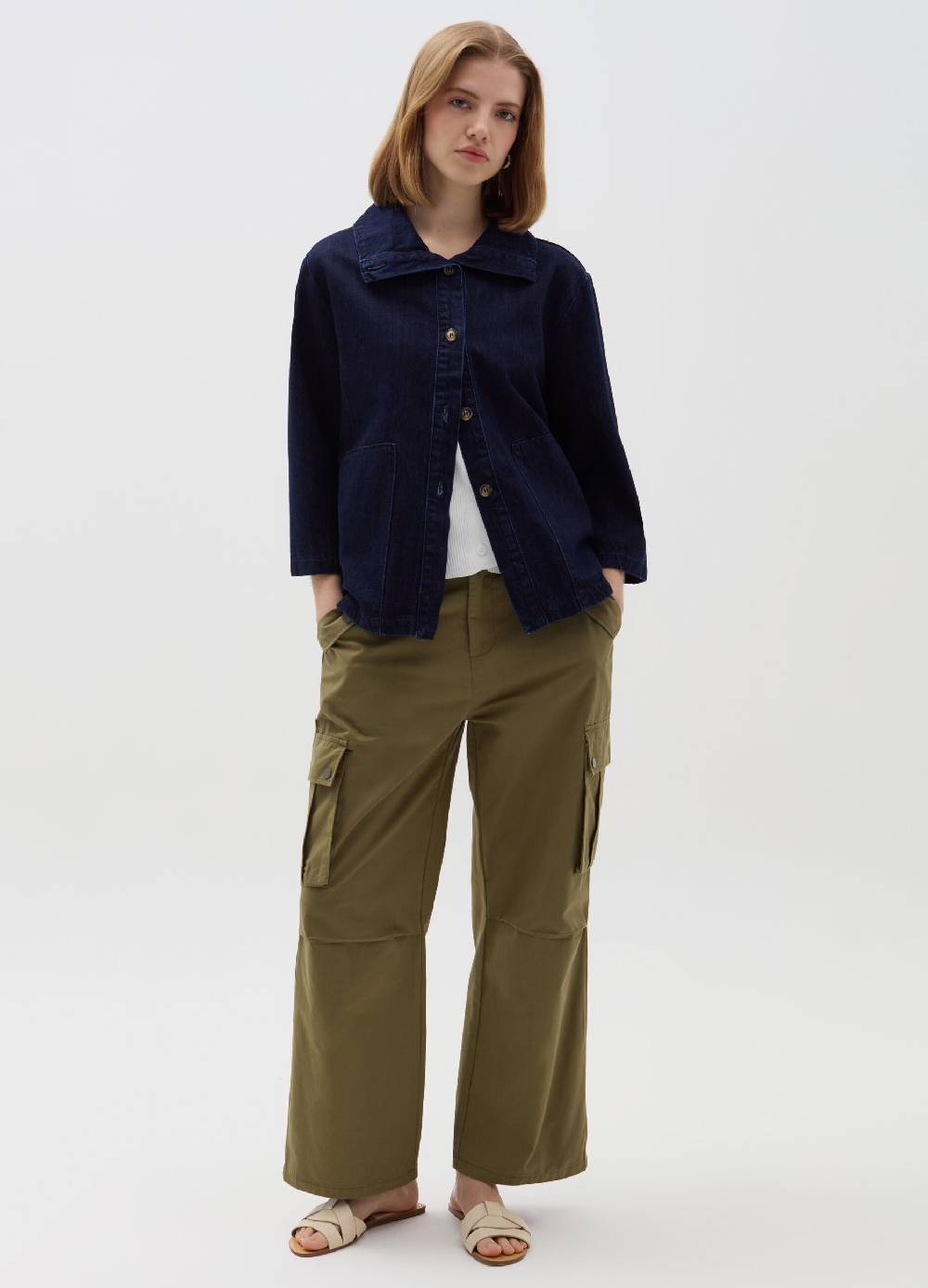 Ovs Giacca corta in denim con colletto Latest stili