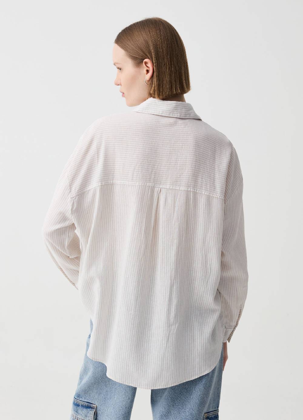Ovs Camicia over in lino e viscosa con tasca Ultimi due giorni