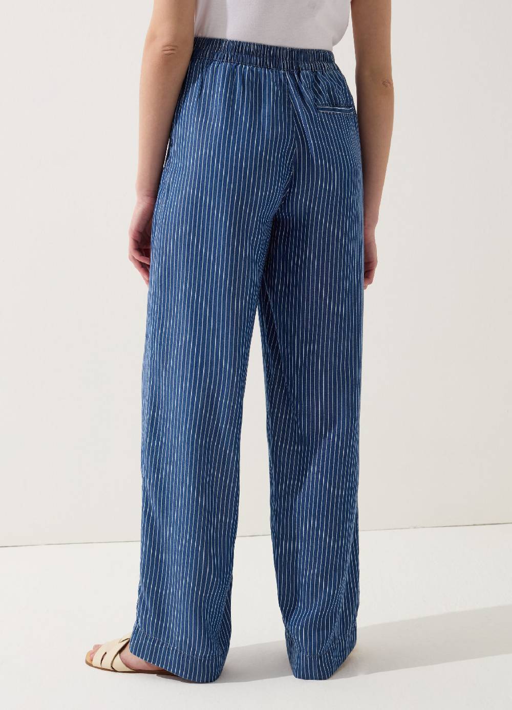 Ovs Jeans gessato wide leg in tessuto fluido Promozione temporanea