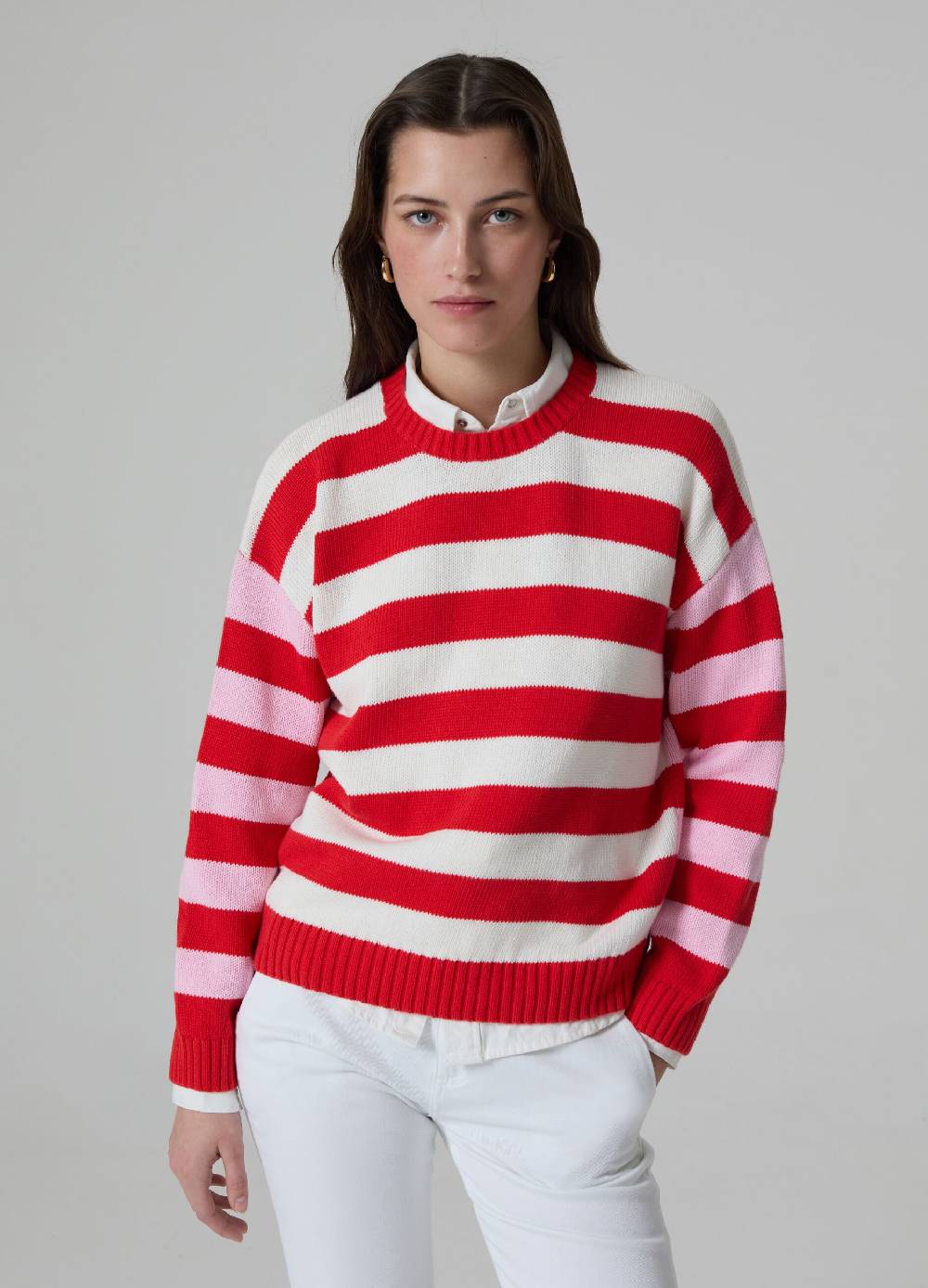 Ovs Pullover oversize a righe multicolor