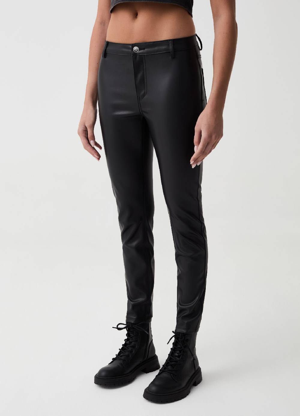 Ovs Pantaloni skinny fit effetto lucido B.ANGEL X MARE FUORI Promozione Limitata