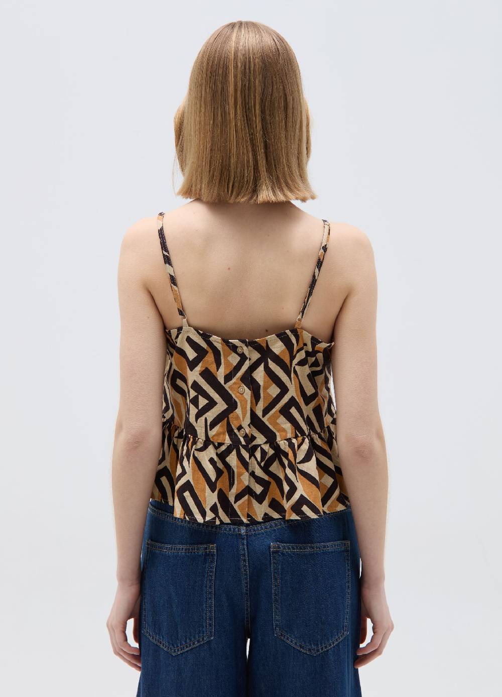 Ovs Top con balza e bottoni Shopping Online