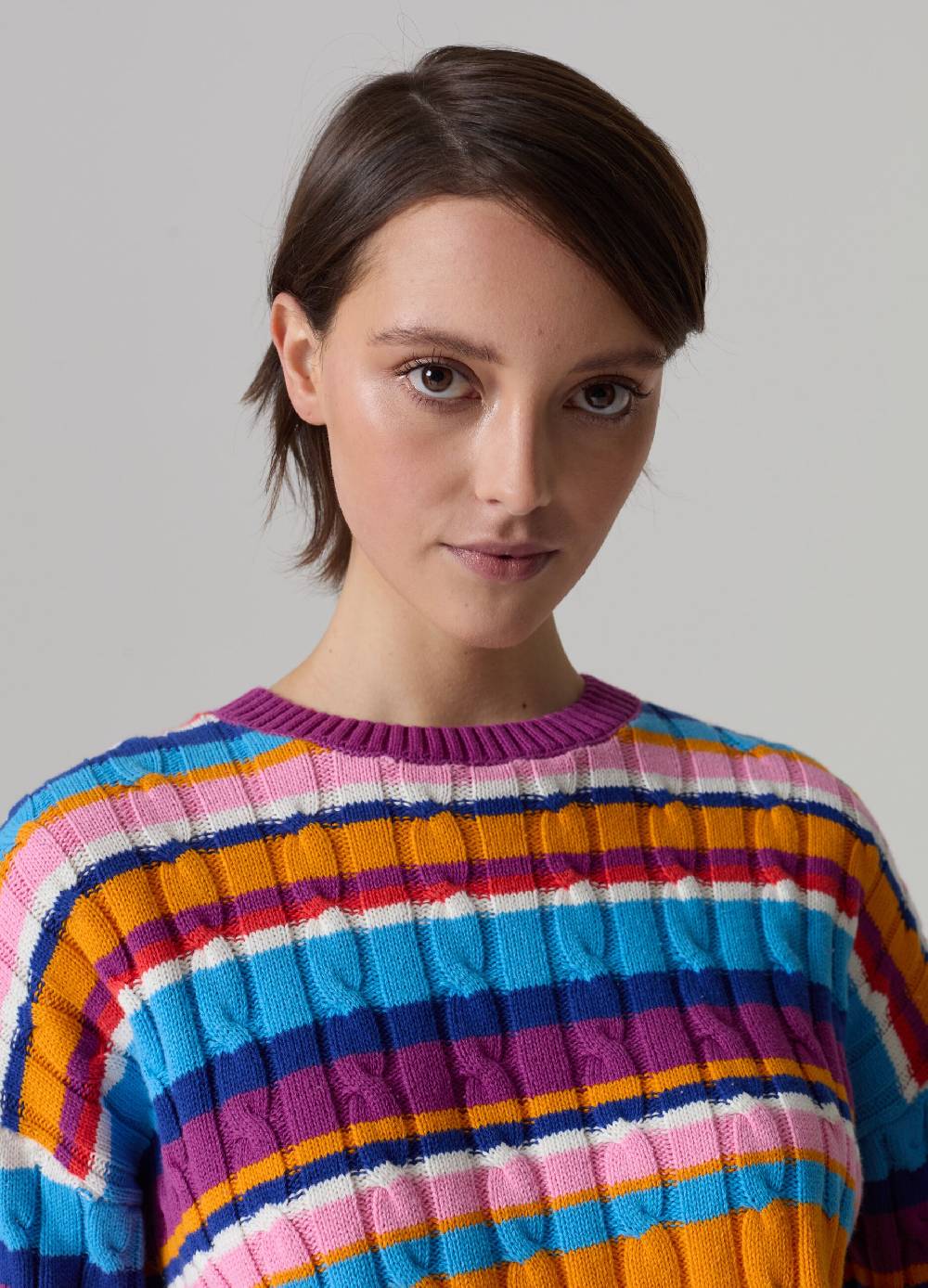 Ovs Pullover a righe con lavorazione a trecce Sottocosto