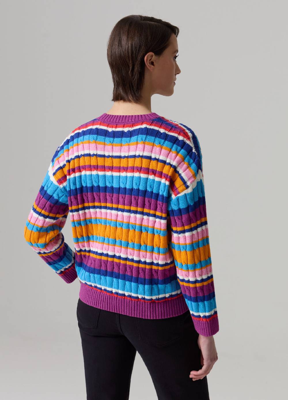 Ovs Pullover a righe con lavorazione a trecce Sottocosto
