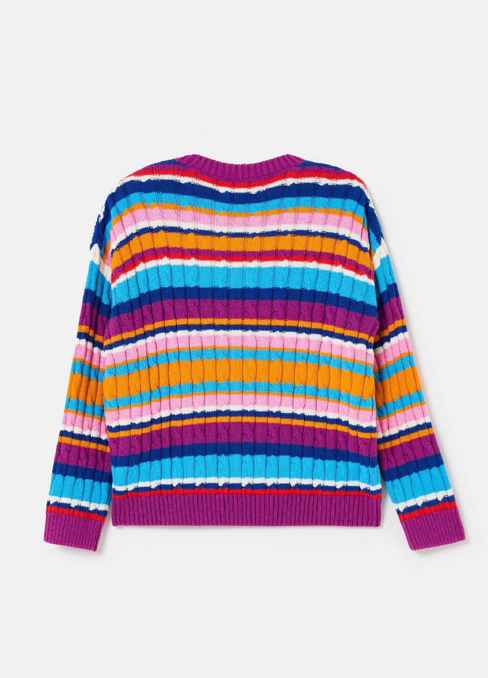 Ovs Pullover a righe con lavorazione a trecce Sottocosto