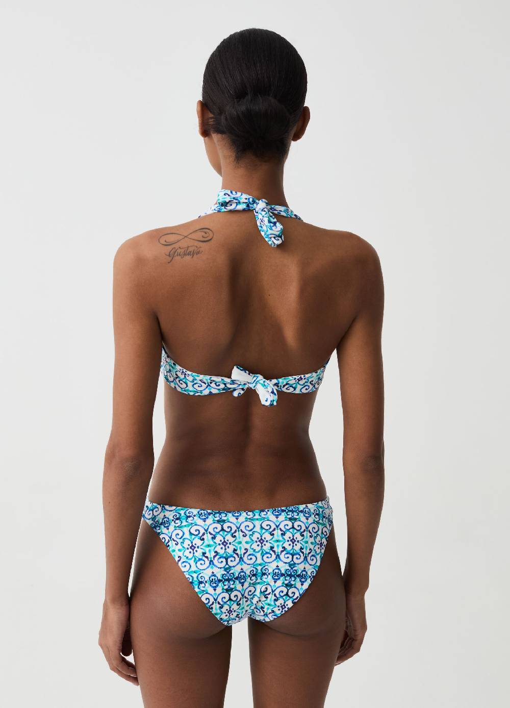 Ovs Top bikini con anello stampa maiolica Online