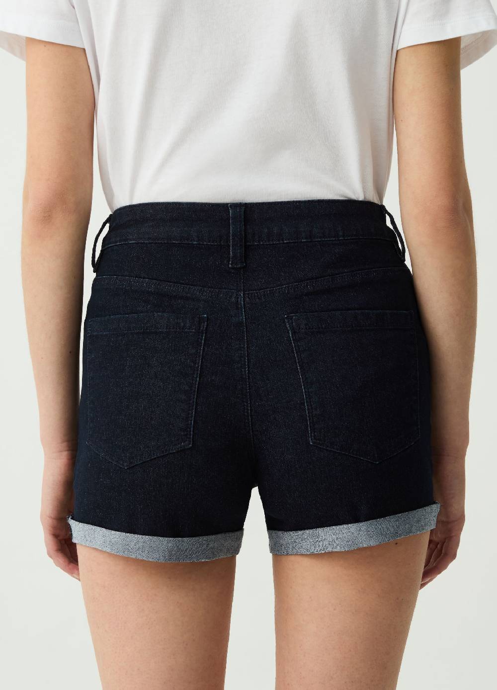 Ovs Shorts in denim con risvolti Outlet