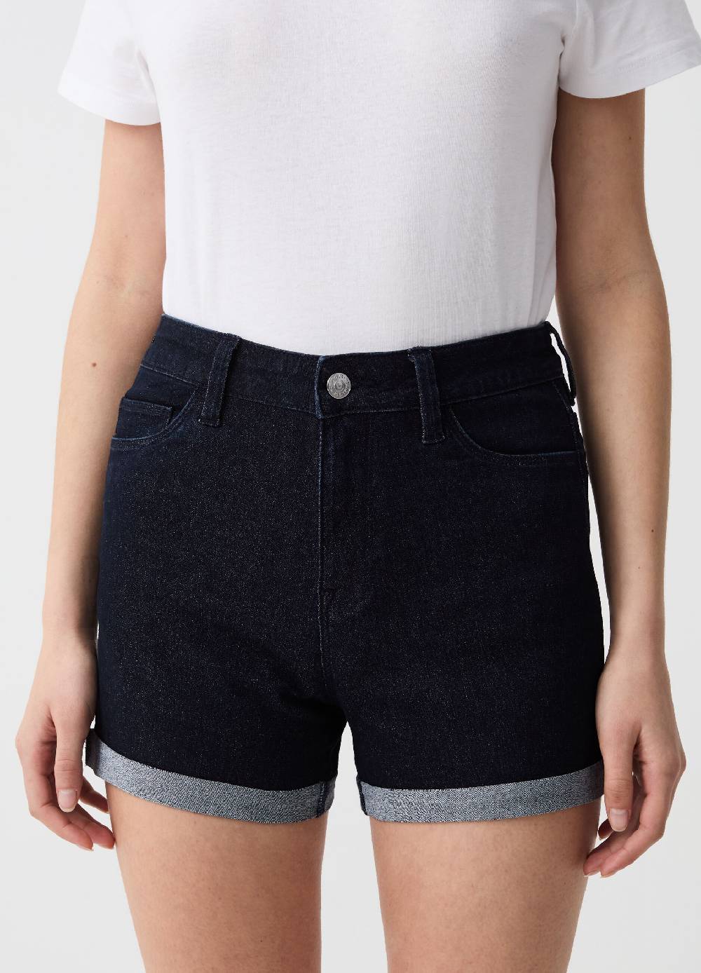 Ovs Shorts in denim con risvolti Outlet