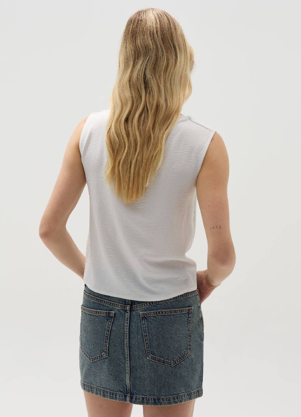 Ovs Tank top in crêpe scollo asimmetrico Saldi