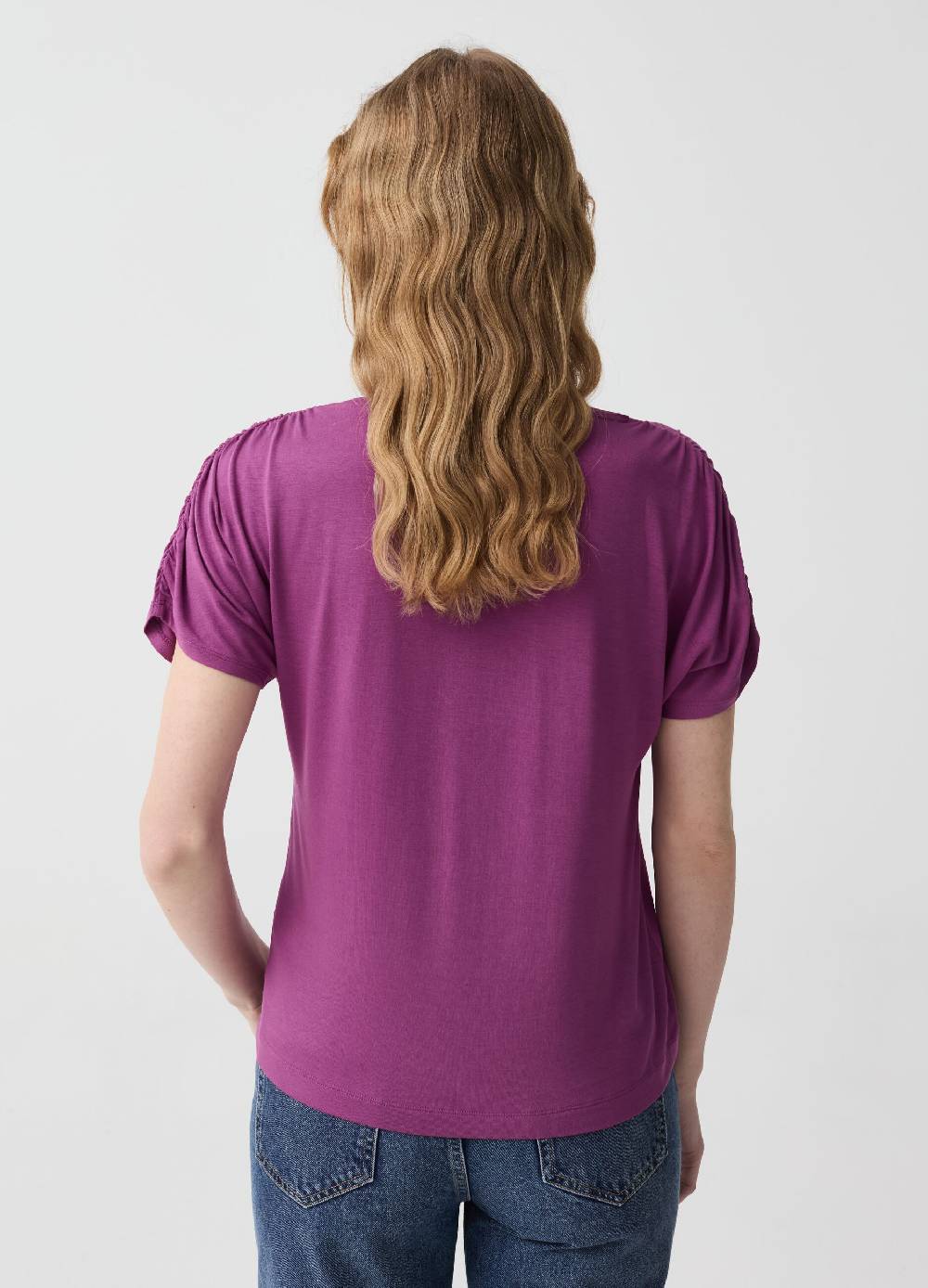 Ovs T-shirt in viscosa stretch con arricciatura Hotsell