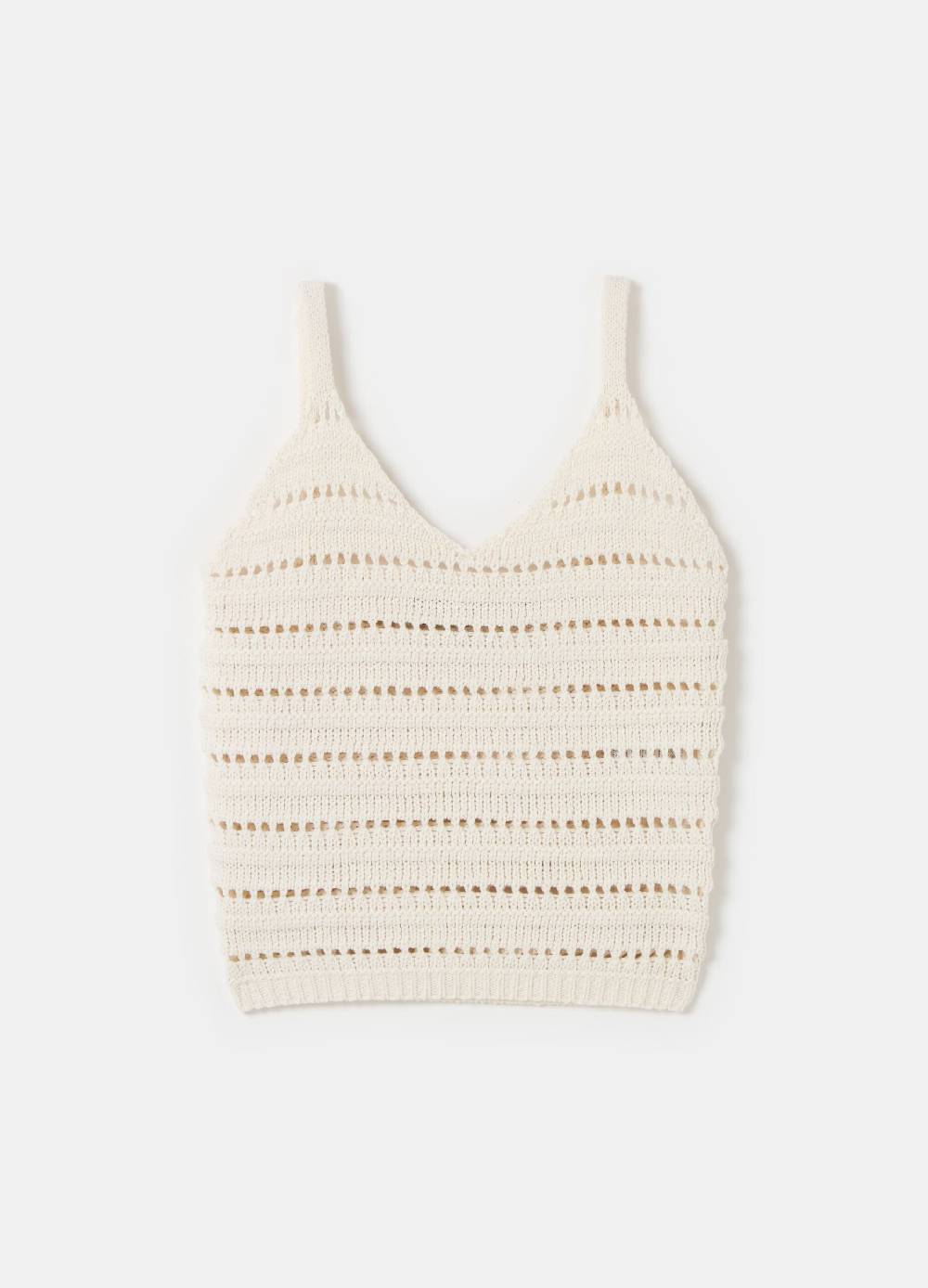 Ovs Top canotta tricot con trama a rete Vendita Calda