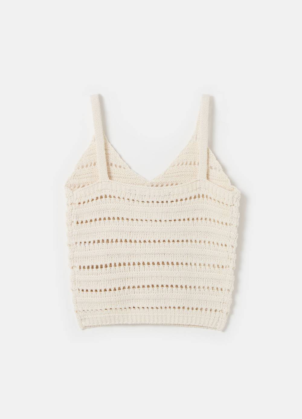 Ovs Top canotta tricot con trama a rete Vendita Calda