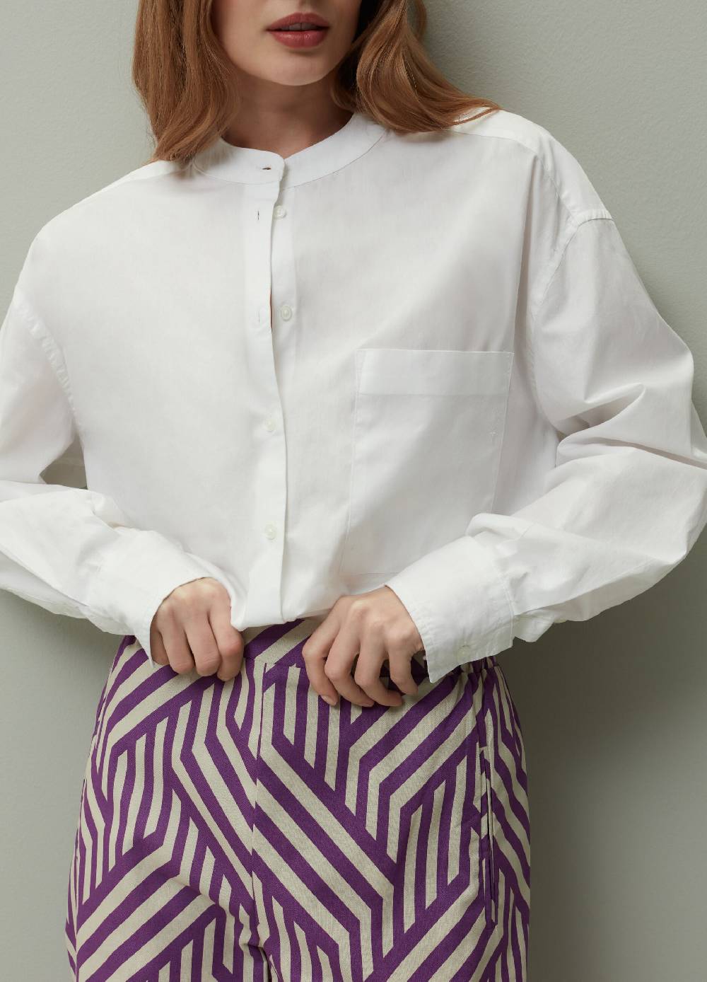 Ovs Camicia relaxed fit collo alla coreana Vendita Economica