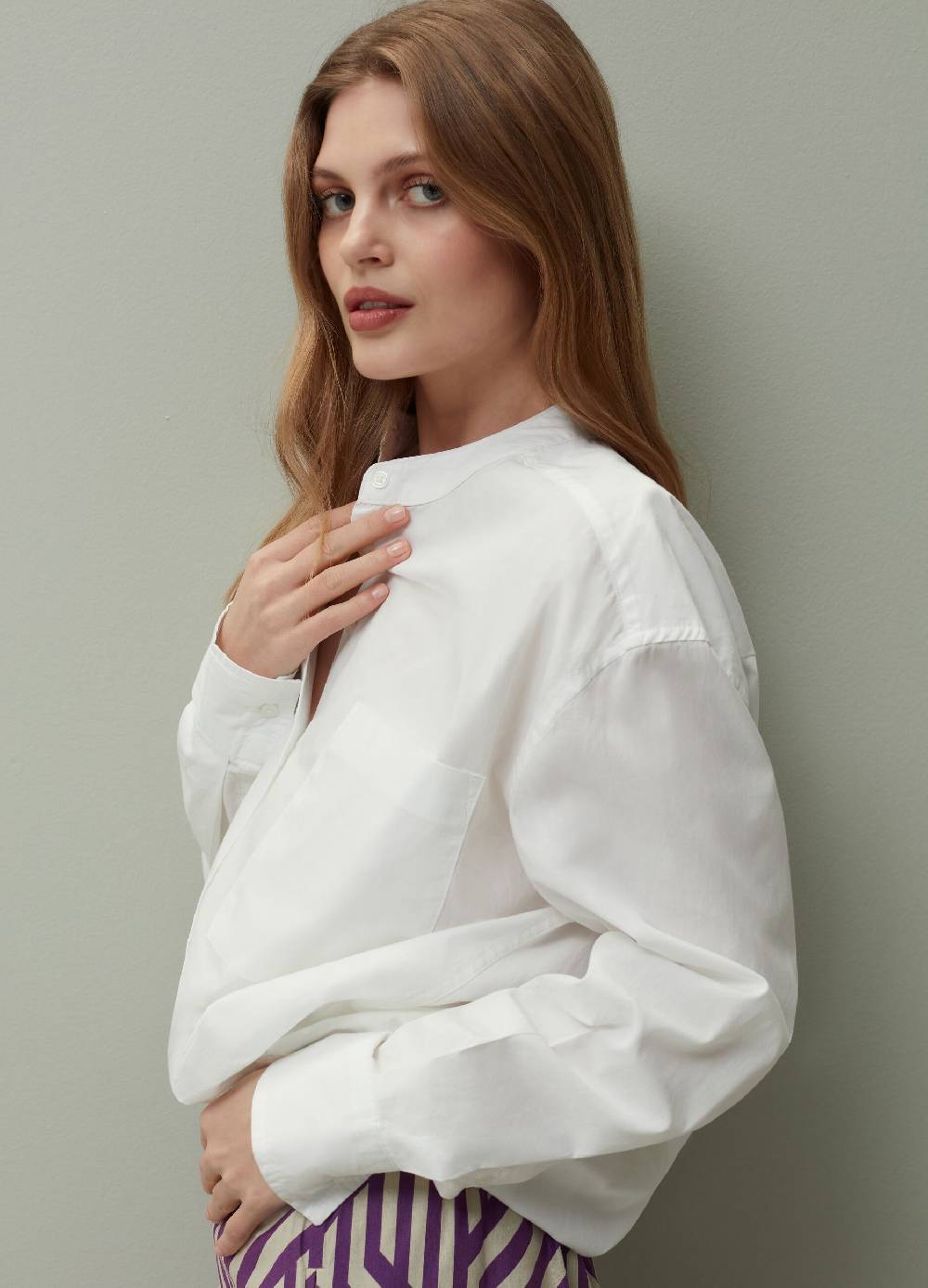 Ovs Camicia relaxed fit collo alla coreana Vendita Economica