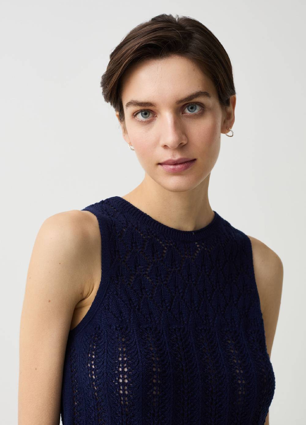 Ovs Tank top crochet yoke con scollo rotondo Negozio