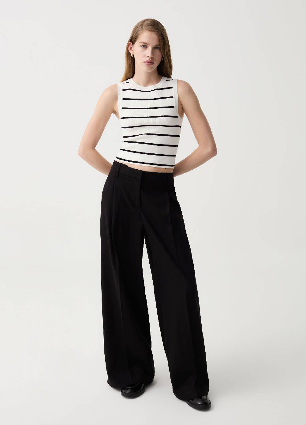 Ovs Pantalone palazzo wide leg con pinces Offerta esclusiva