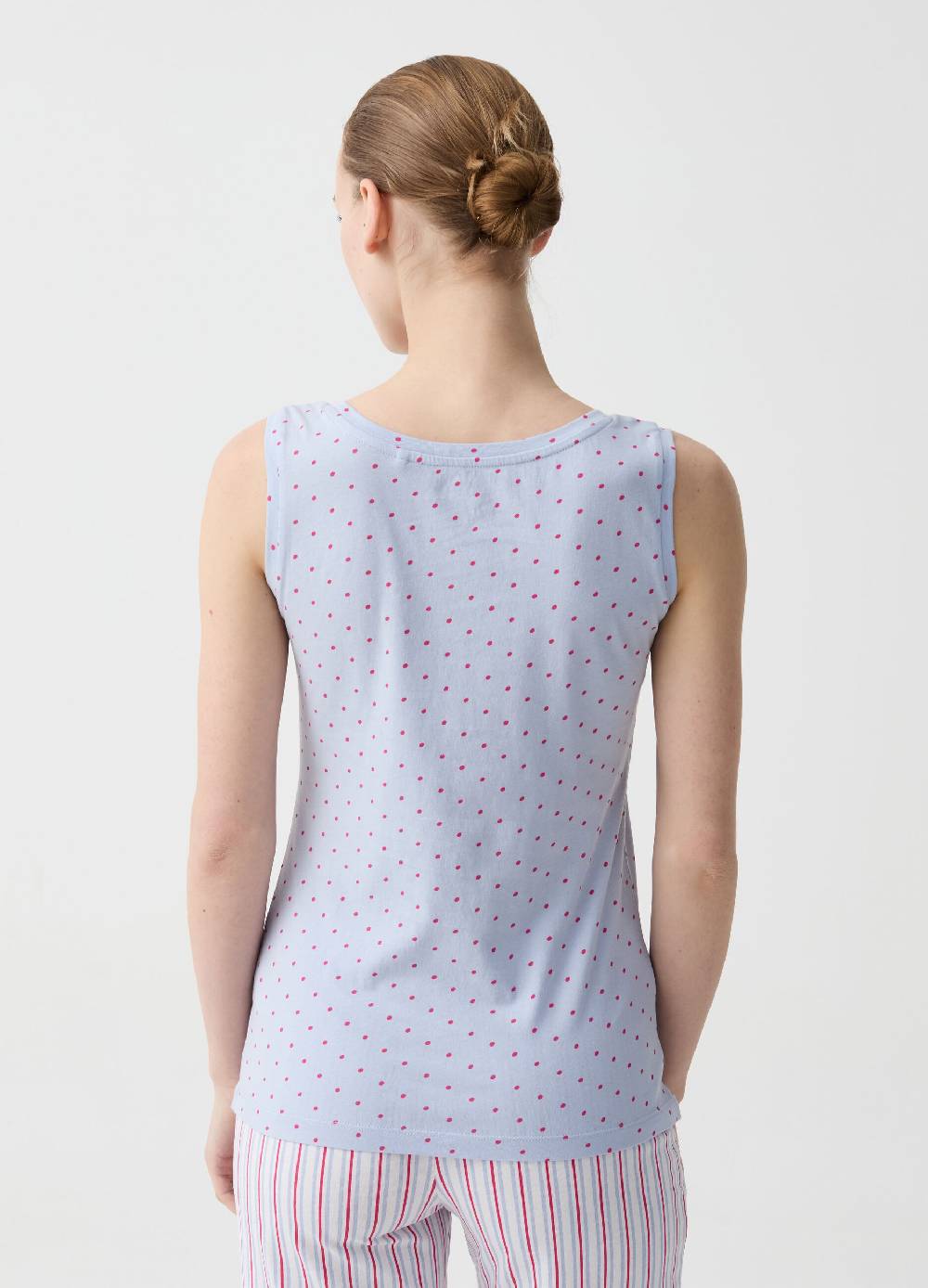 Ovs Top pigiama in cotone bio a pois Offerta San Valentino