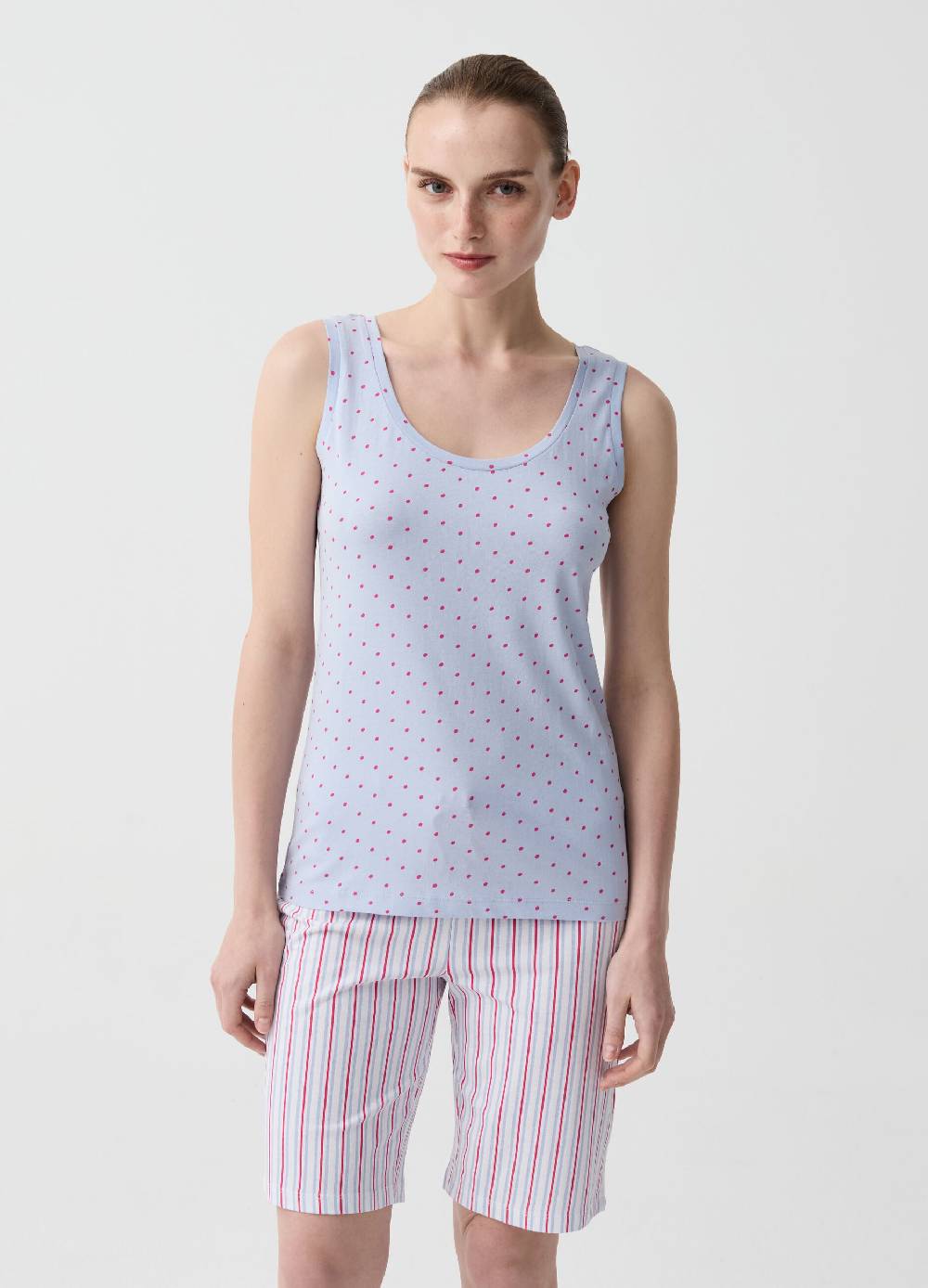 Ovs Top pigiama in cotone bio a pois Offerta San Valentino