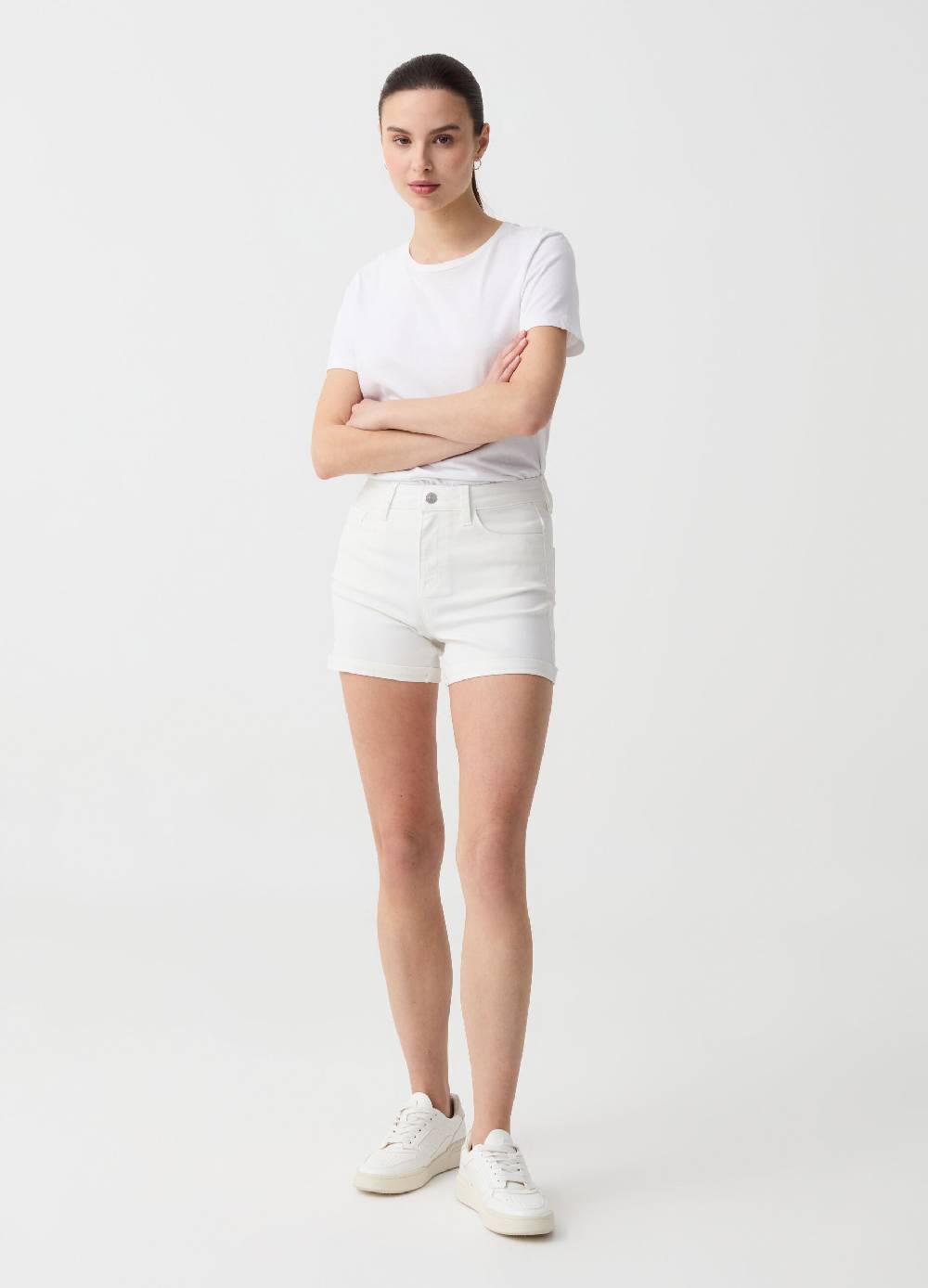 Ovs Shorts in denim con risvolti Latest fashion