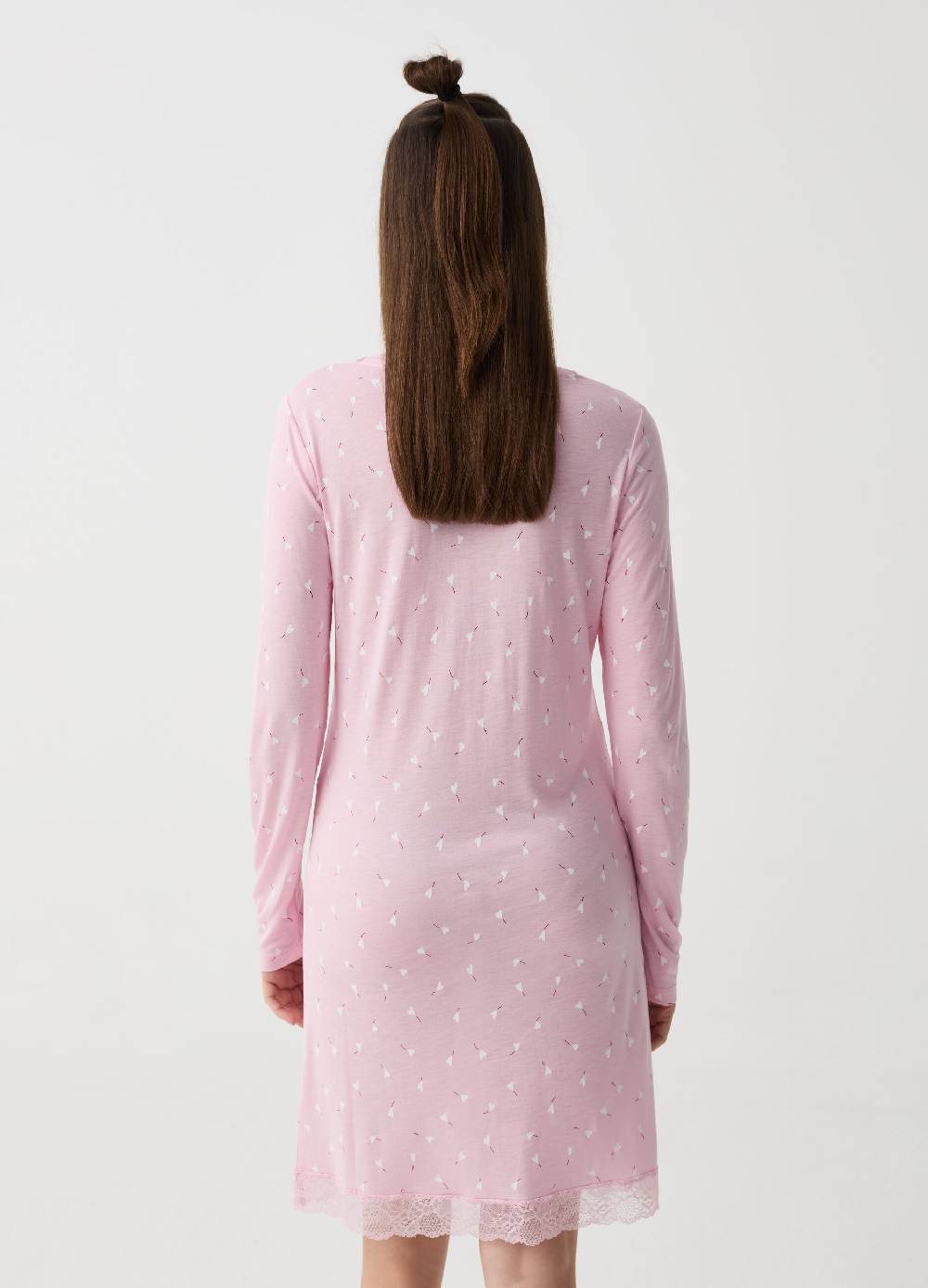 Ovs Camicia da notte con pizzo fantasia cuori Bestseller
