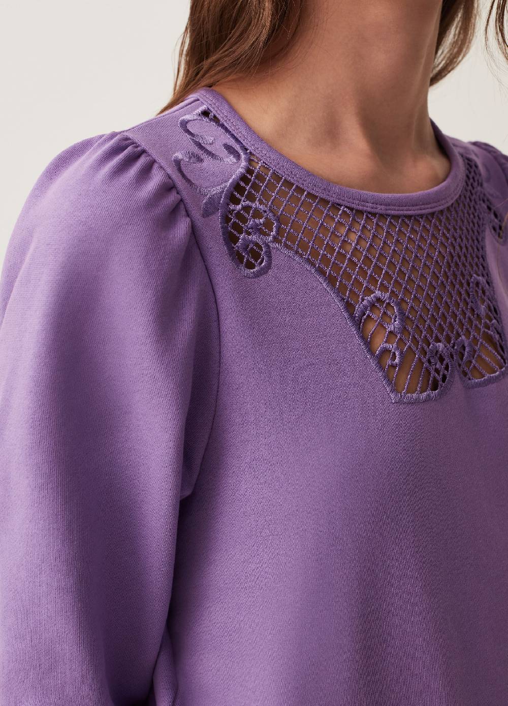 Ovs Felpa girocollo con inserto crochet Enormi risparmi