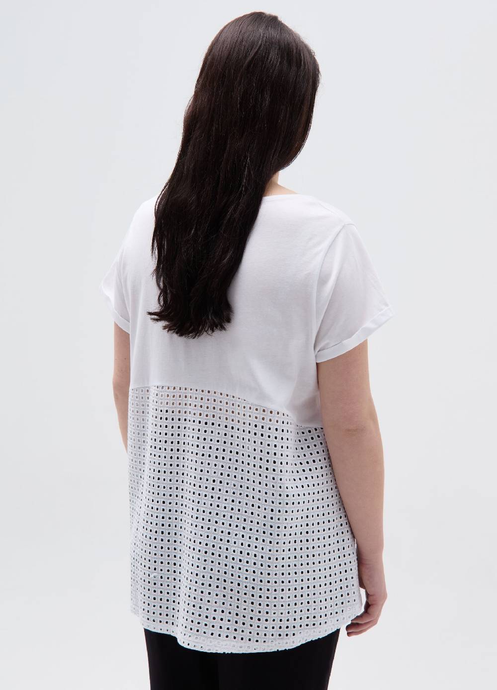 Ovs T-shirt con inserto traforato Curvy Ultimi tre giorni