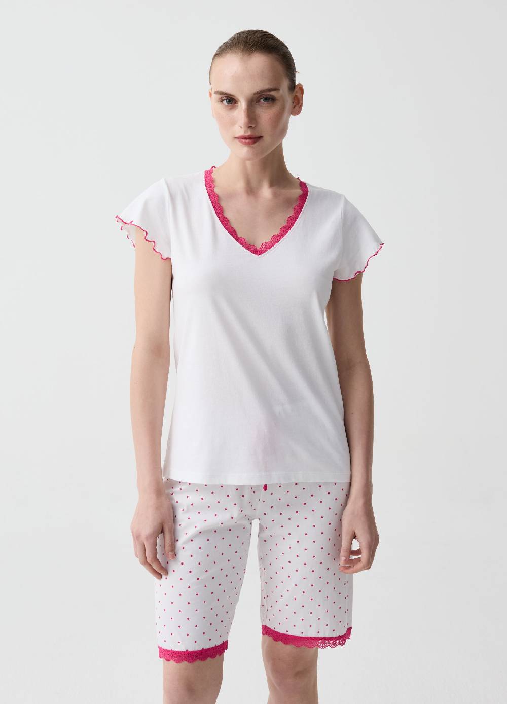 Ovs Pantalone pigiama corto a pois con pizzo Ultimi due giorni