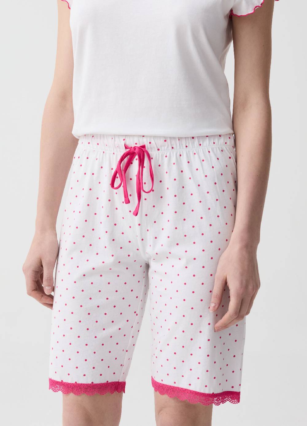 Ovs Pantalone pigiama corto a pois con pizzo Ultimi due giorni