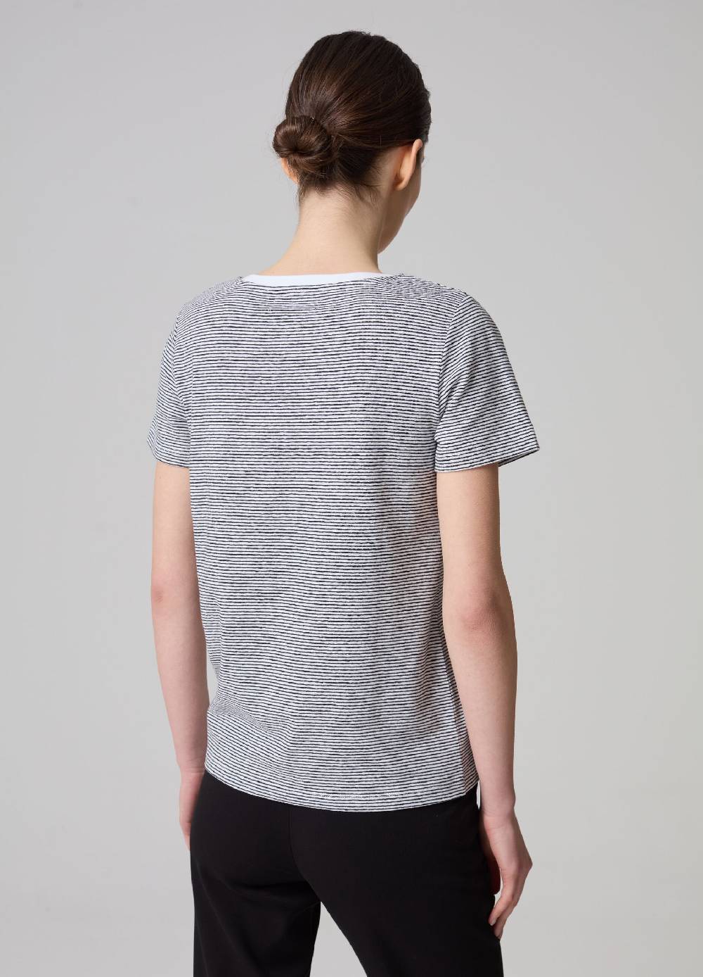 Ovs T-shirt a righe in lino e cotone elasticizzato Promozione temporanea