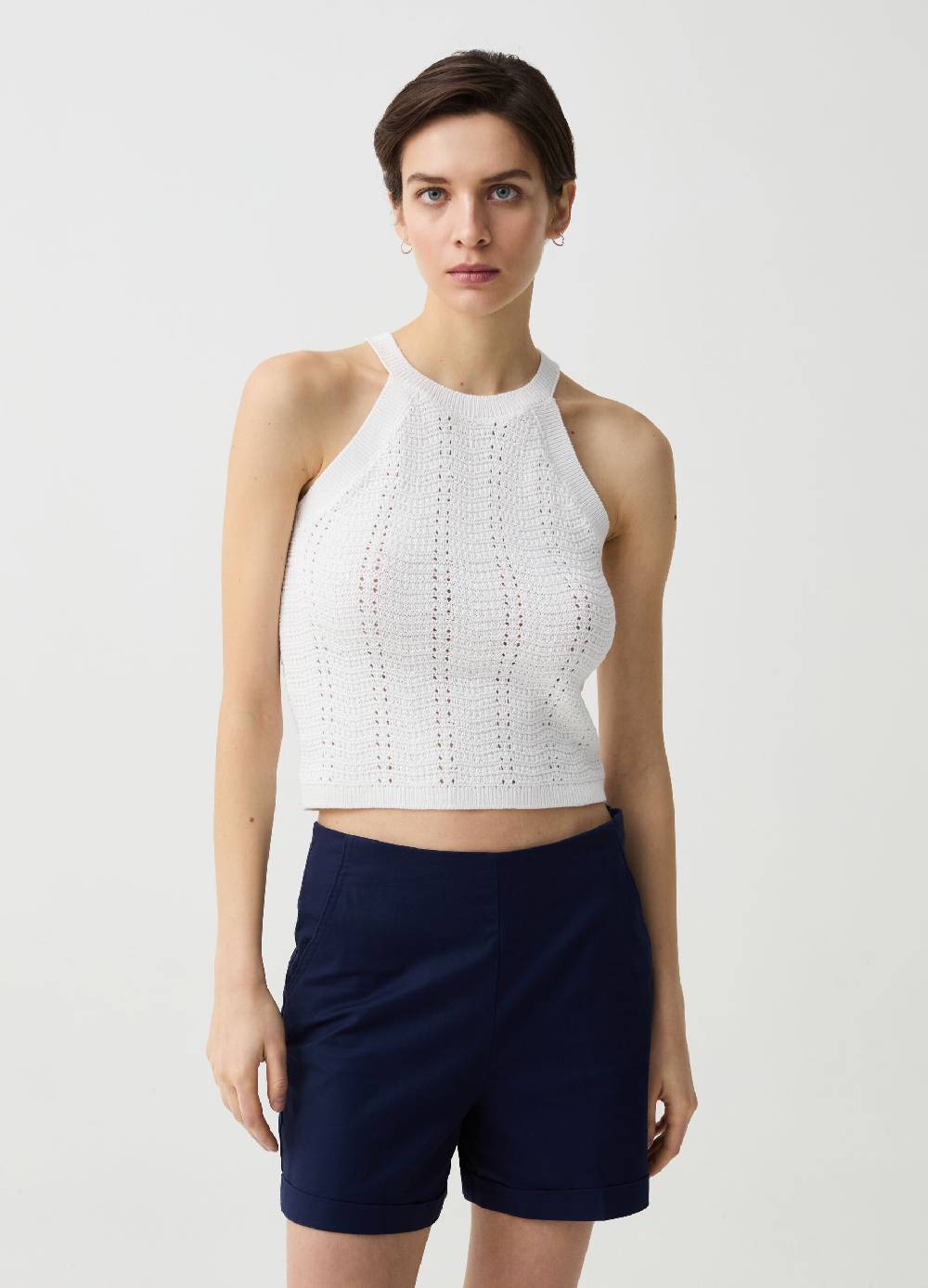 Ovs Tank top crochet con scollo halter Negozi Online
