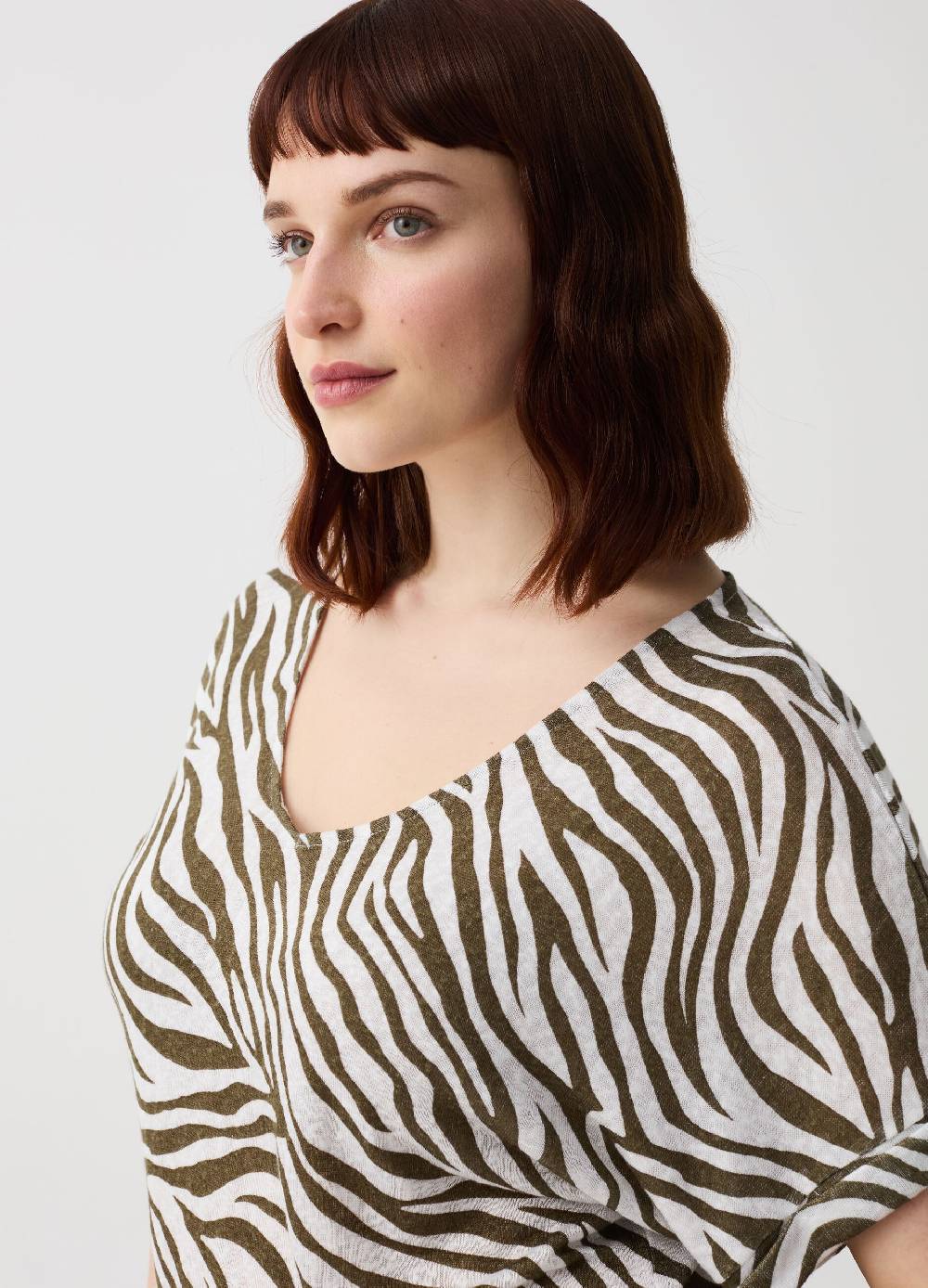 Ovs T-shirt con stampa zebrata Curvy Sottocosto
