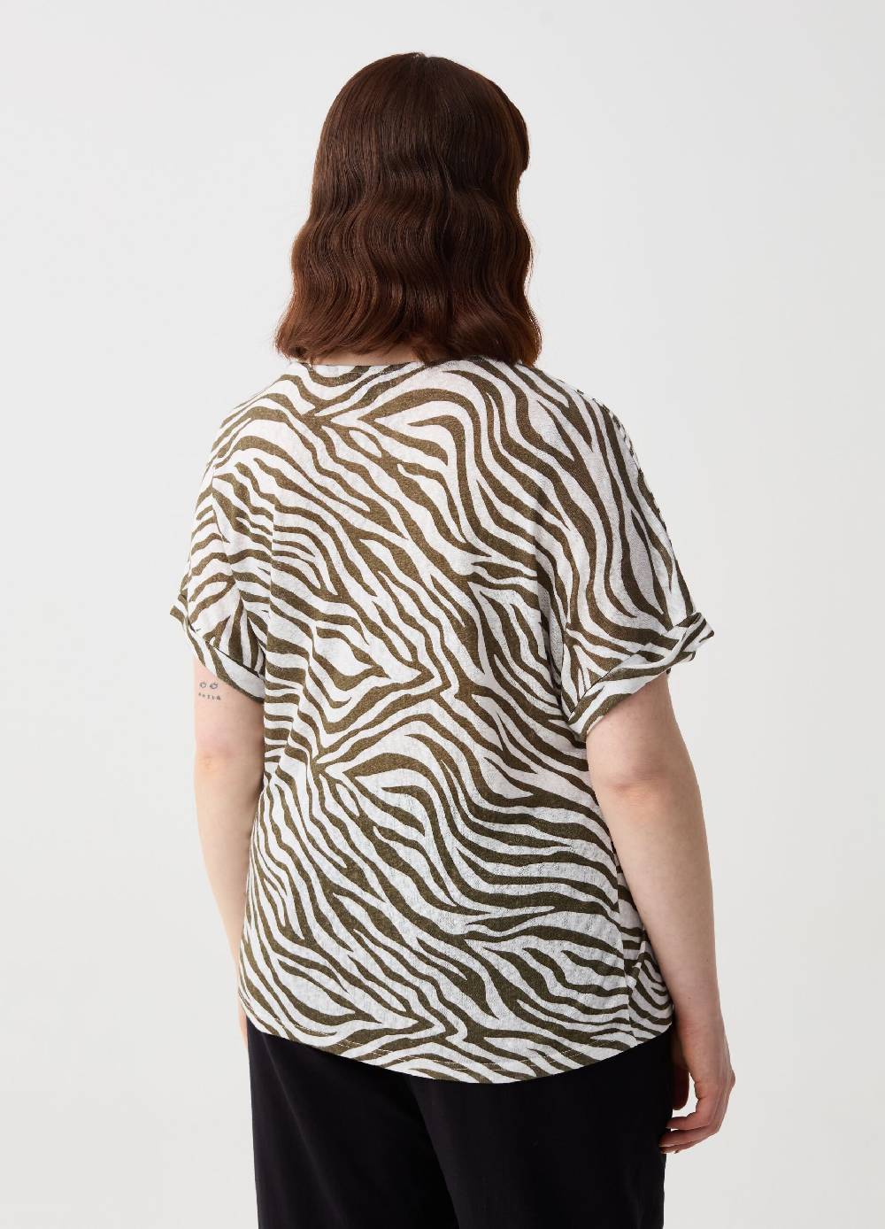 Ovs T-shirt con stampa zebrata Curvy Sottocosto