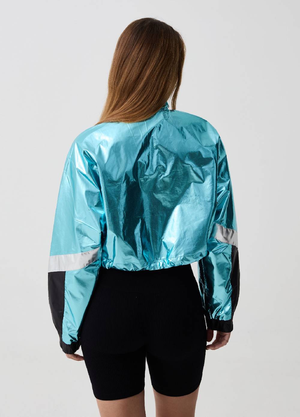 Ovs Giacca crop in nylon effetto metallizzato B.ANGEL X MARE FUORI Offerte