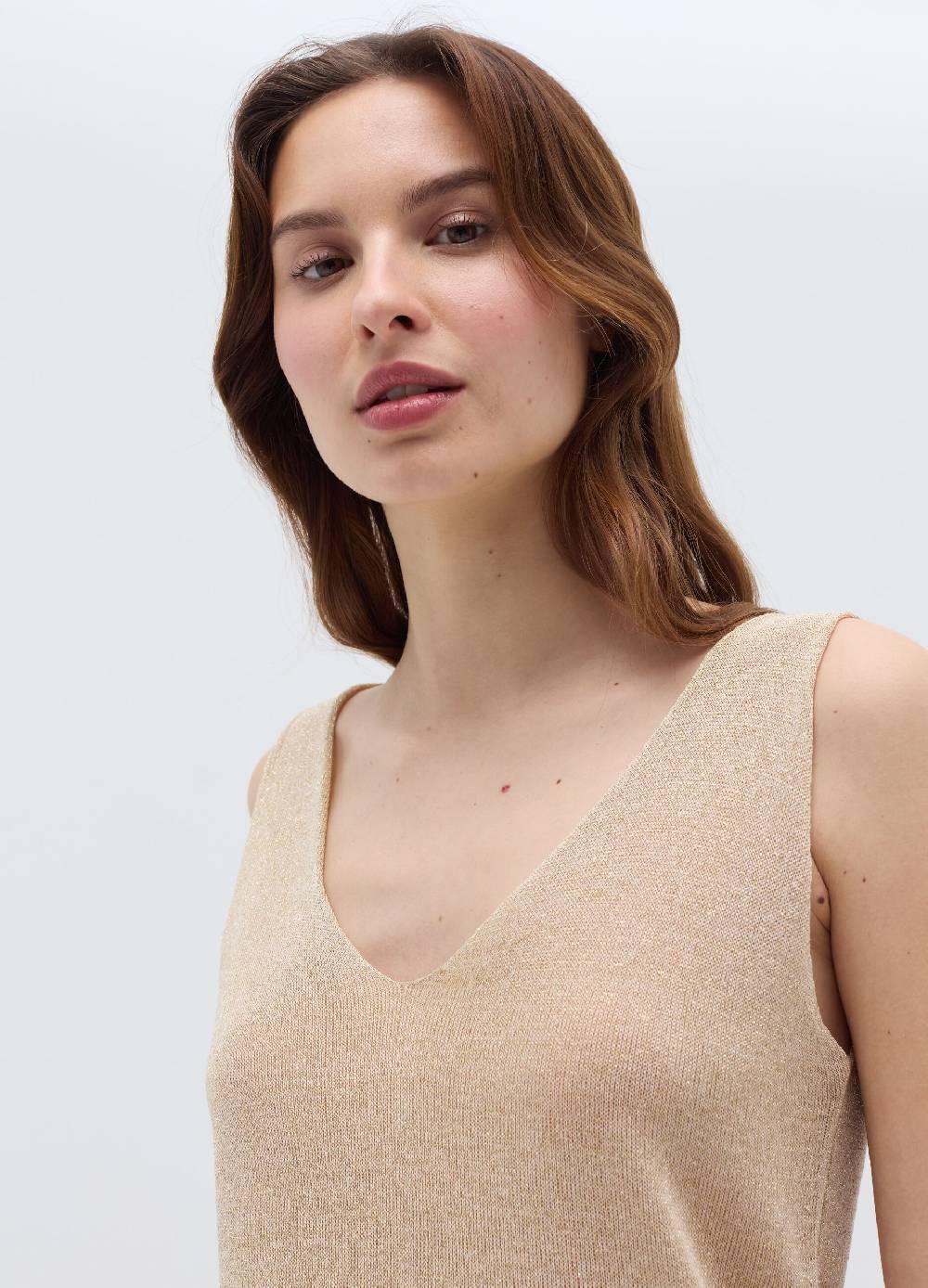 Ovs Tank top in lurex scollo a V Spedizione gratuita