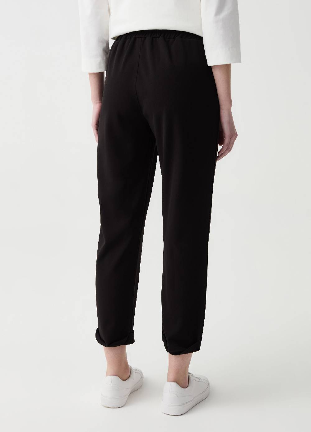 Ovs Joggers crop con pinces e risvolti Prezzo di fabbrica