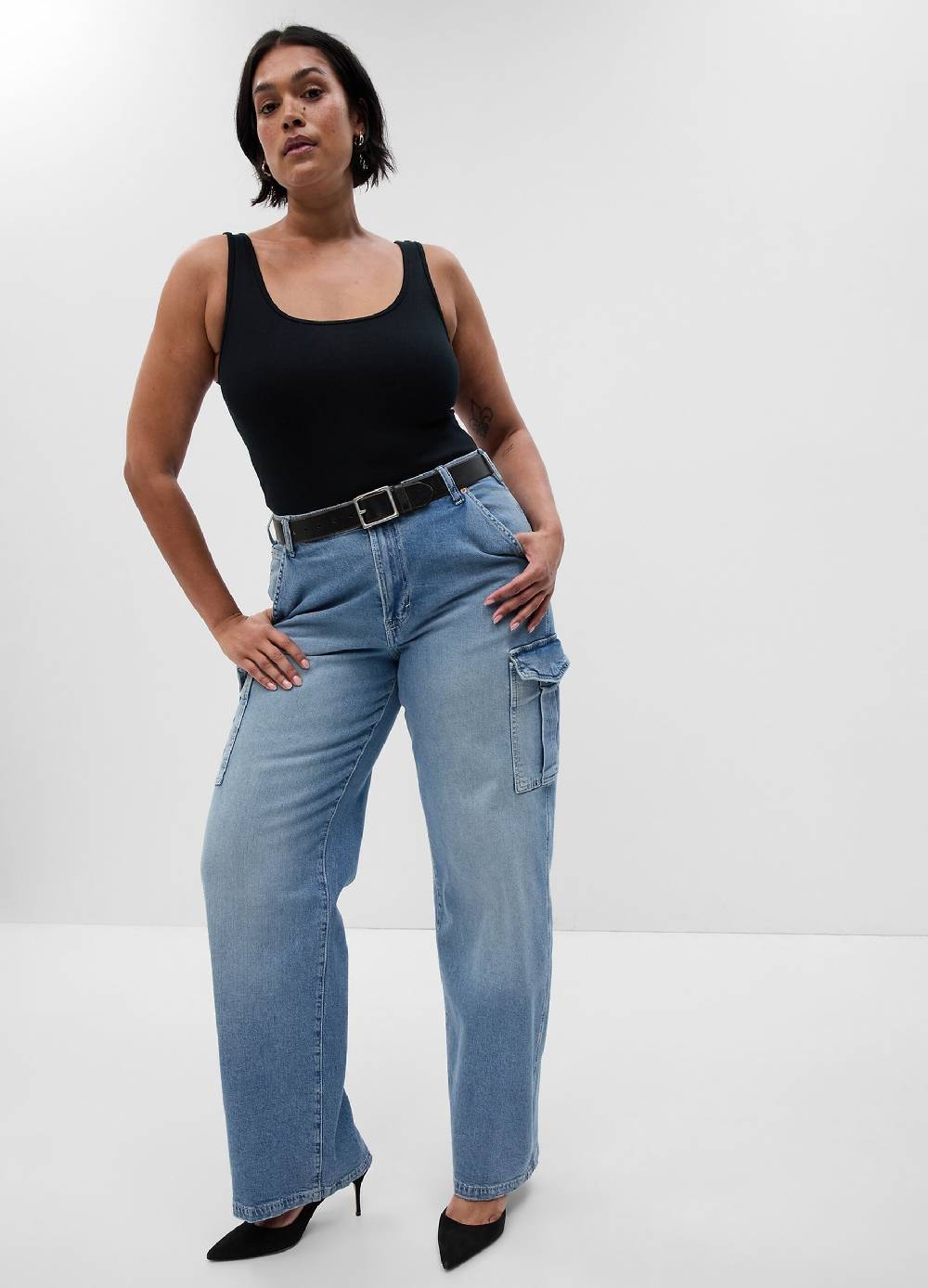 Ovs Jeans loose fit cargo vita media Black Friday