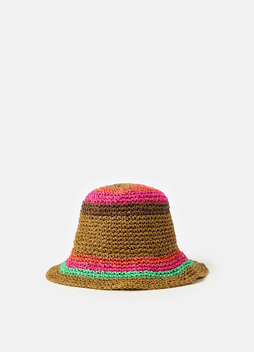Ovs Cappello in rafia con fantasia a righe Offerta Giorno del Papà