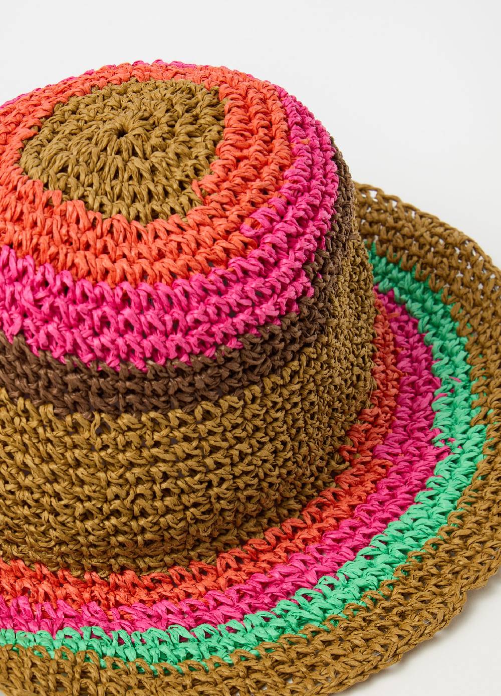 Ovs Cappello in rafia con fantasia a righe Offerta Giorno del Papà