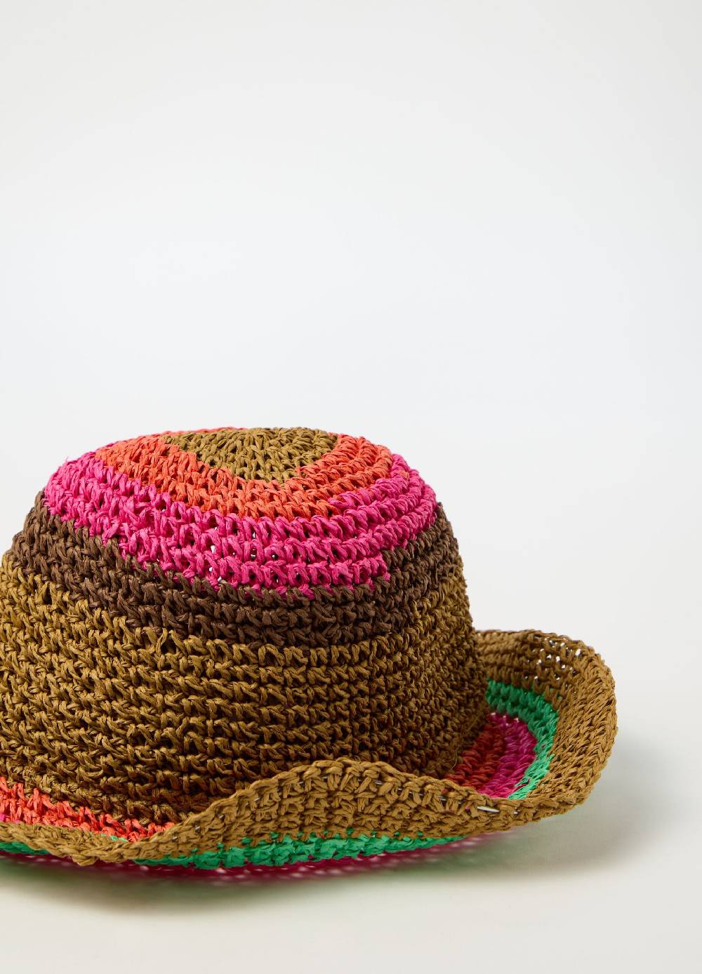 Ovs Cappello in rafia con fantasia a righe Offerta Giorno del Papà