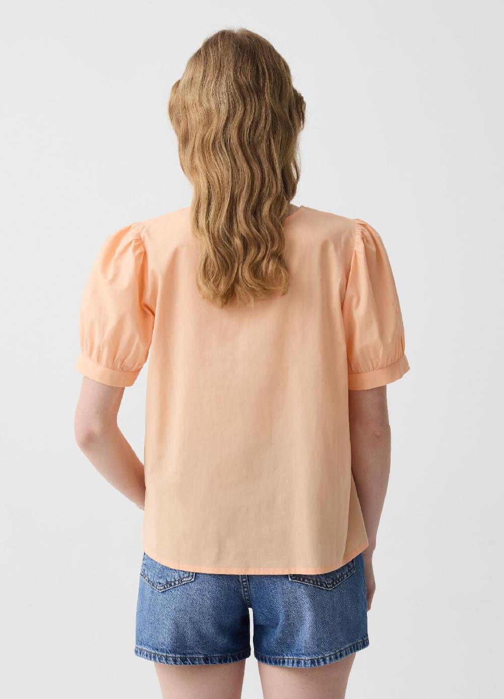 Ovs Blusa in cotone con inserto in sangallo Grandi sconti