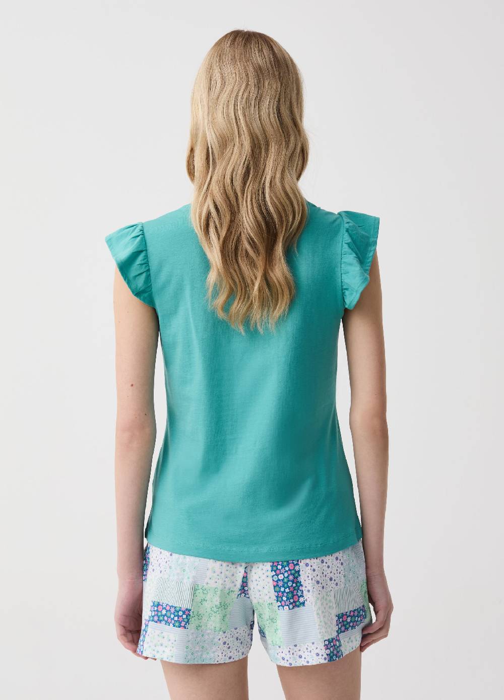 Ovs Pigiama corto con volant stampa patchwork Bestseller