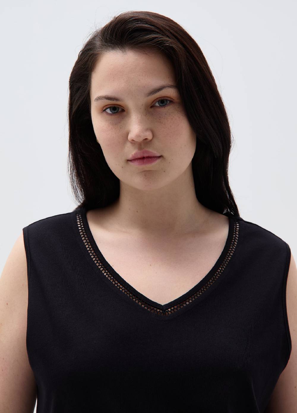 Ovs Tank top Essential con scollo a V Curvy Sconti VIP
