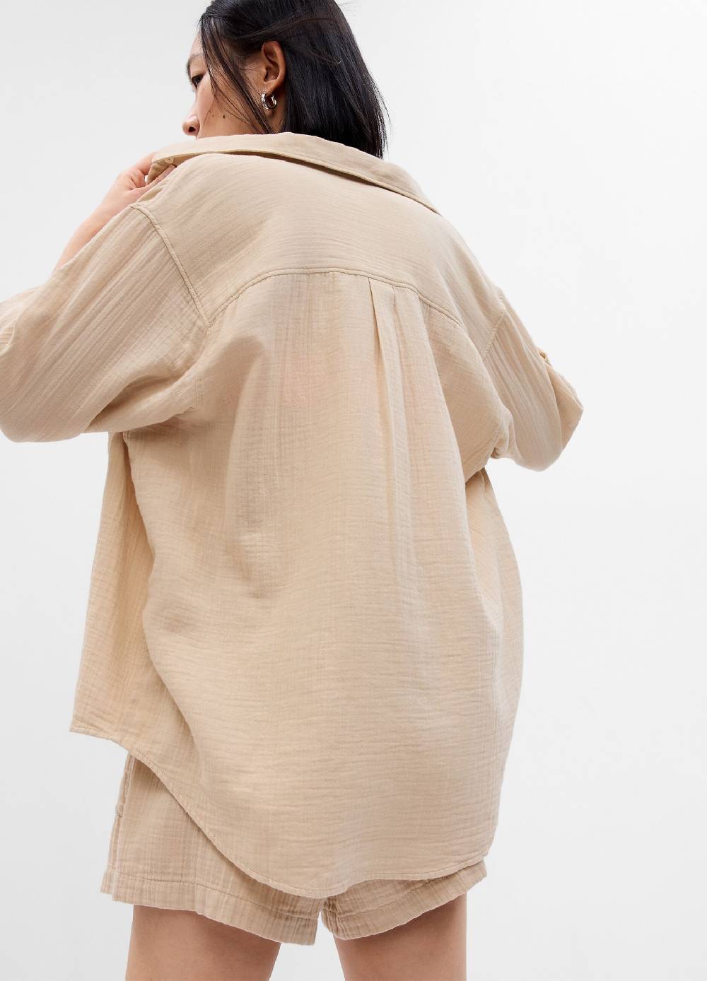 Ovs Camicia oversize in garza effetto crinkle Ultimi tre giorni