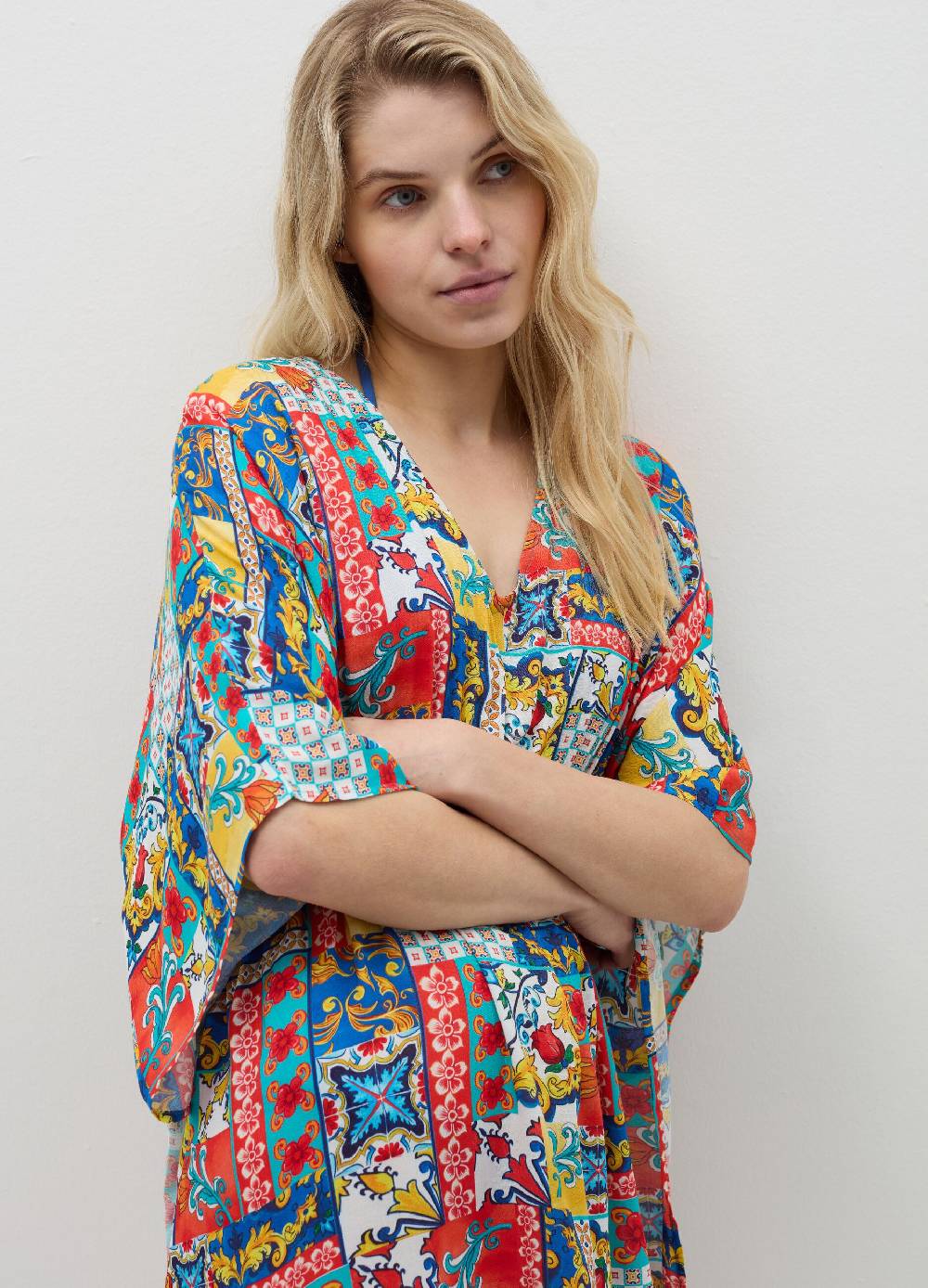 Ovs Poncho copri costume stampa maioliche Offerta speciale della fabbrica