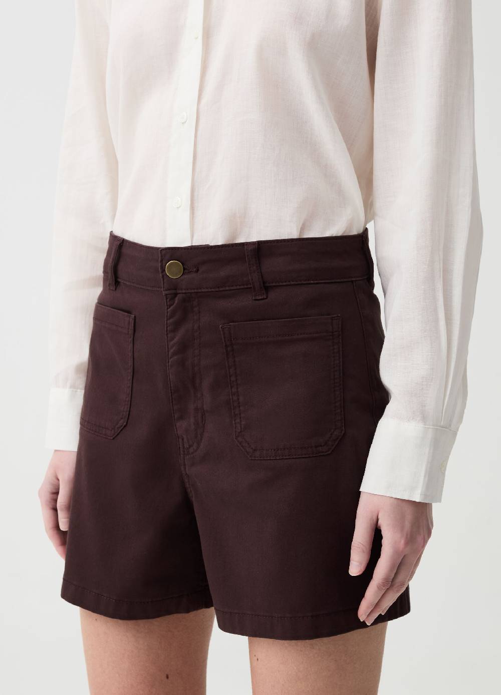 Ovs Shorts in cotone stretch con tasche Esporta salva