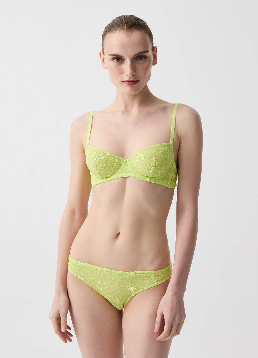 Ovs Reggiseno Balconette con ricamo foliage Black Friday Prezzi