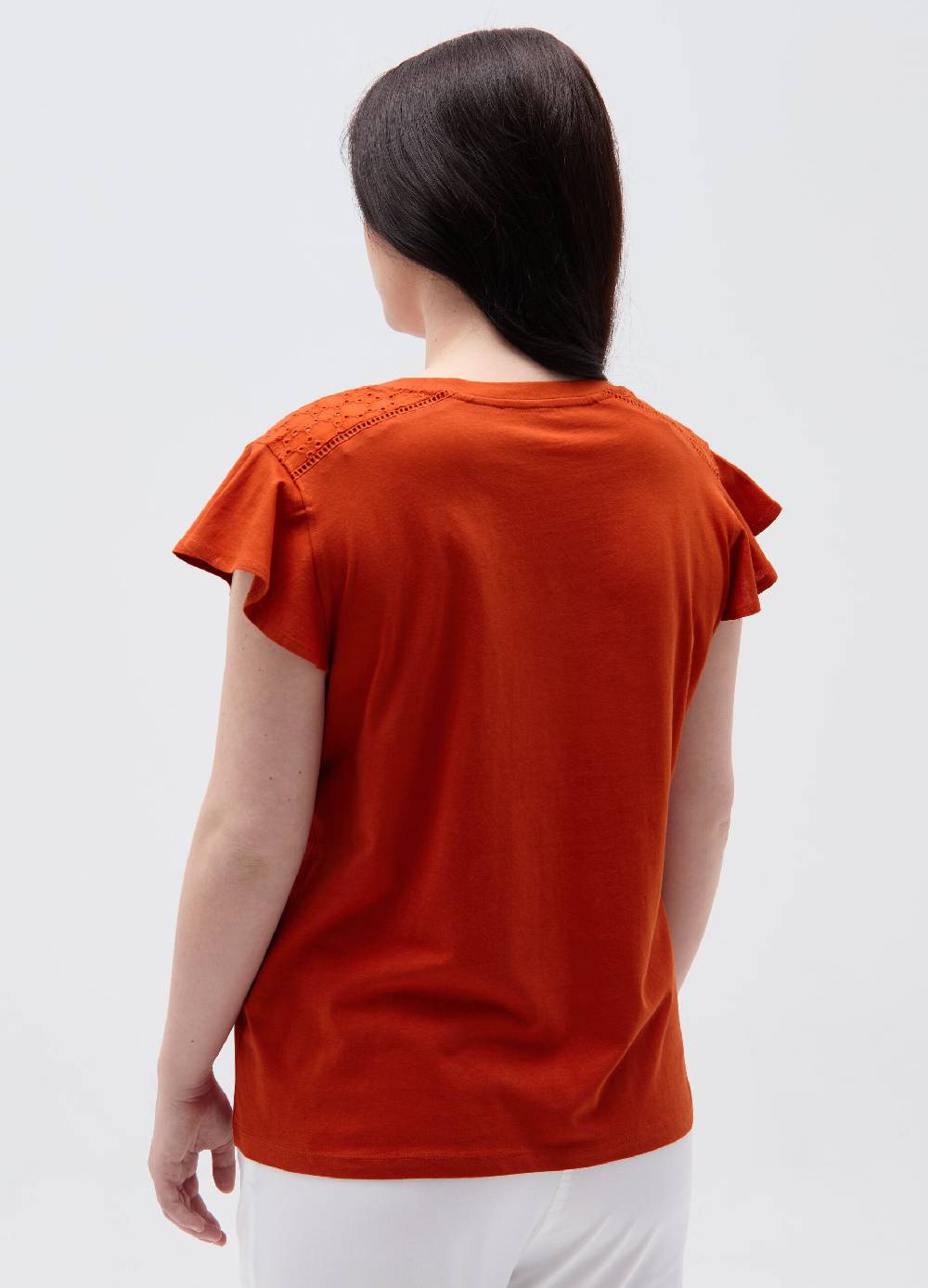Ovs T-shirt con inserto in sangallo Curvy Duty-free